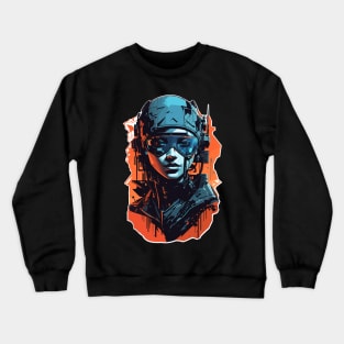 cyberpunk girl Crewneck Sweatshirt